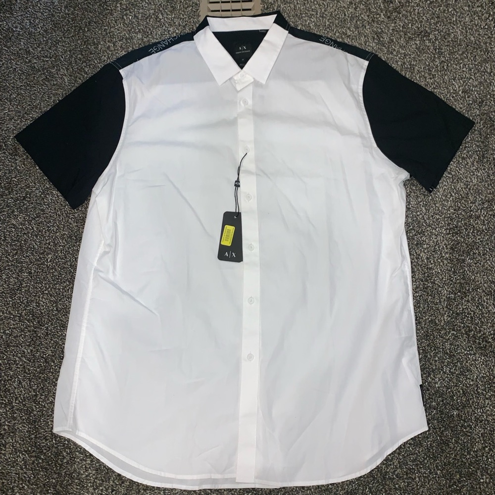 Mens armani exchange collard tshirt